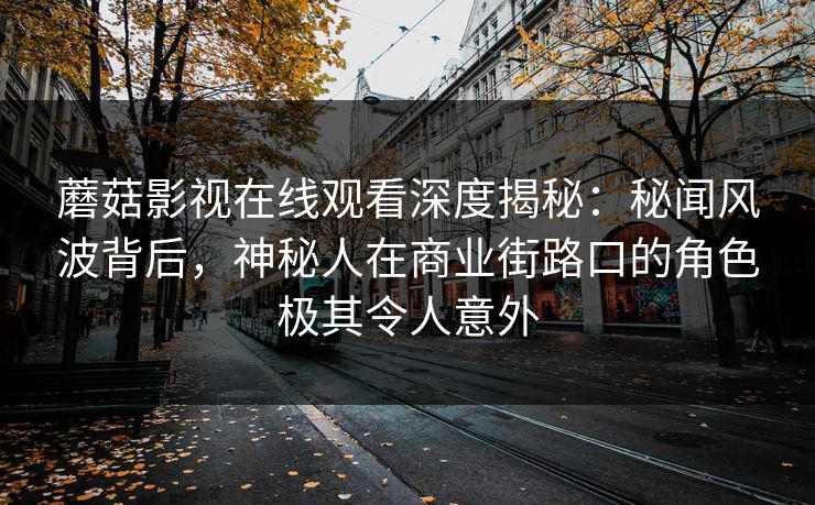 蘑菇影视在线观看深度揭秘:秘闻风波背后,神秘人在商业街路口的角色极其令人意外